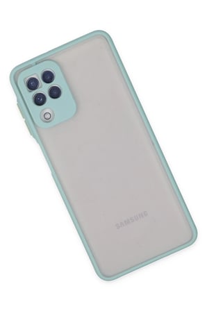 Newface Samsung Galaxy A22 Kılıf Montreal Silikon Kapak - Turkuaz