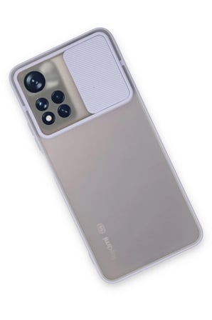 Newface Xiaomi Redmi Note 11 Pro Plus 5G Kılıf Palm Buzlu Kamera Sürgülü Silikon - Lila