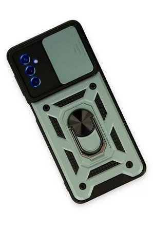 Newface Samsung Galaxy M52 5G Kılıf Pars Lens Yüzüklü Silikon - Yeşil