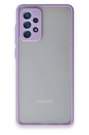 Newface Samsung Galaxy A72 Kılıf Montreal Silikon Kapak - Mor