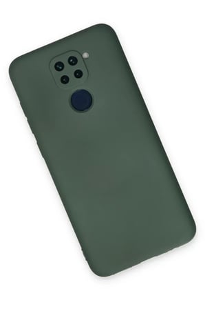 Newface Xiaomi Redmi Note 9 Kılıf Nano içi Kadife Silikon - Koyu Yeşil