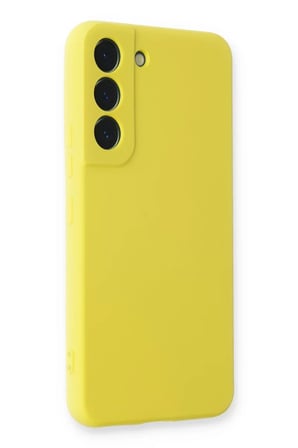 Newface Samsung Galaxy S22 Plus Kılıf Nano içi Kadife Silikon - Sarı