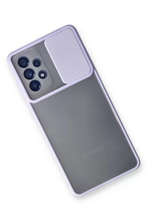 Newface Samsung Galaxy A33 5G Kılıf Palm Buzlu Kamera Sürgülü Silikon - Lila