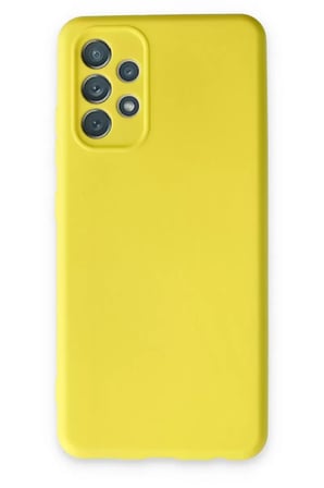 Newface Samsung Galaxy A13 4G Kılıf Nano içi Kadife Silikon - Sarı