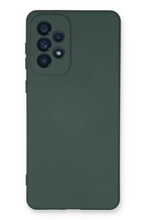Newface Samsung Galaxy A73 5G Kılıf Nano içi Kadife Silikon - Koyu Yeşil