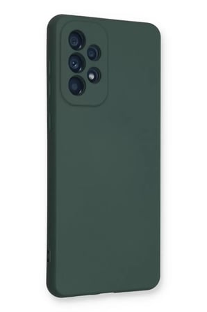 Newface Samsung Galaxy A73 5G Kılıf Nano içi Kadife Silikon - Koyu Yeşil