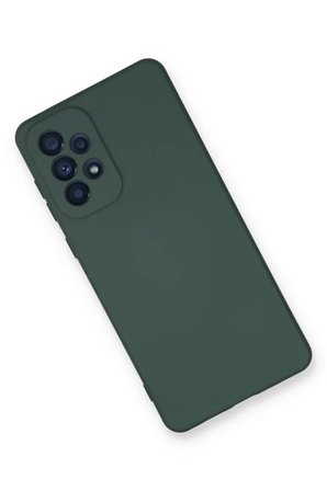 Newface Samsung Galaxy A53 5G Kılıf Nano içi Kadife Silikon - Koyu Yeşil