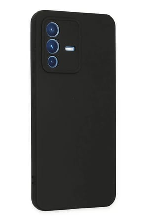 Newface Vivo V23 5G Kılıf Nano içi Kadife Silikon - Siyah