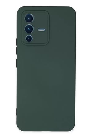 Newface Vivo V23 5G Kılıf Nano içi Kadife Silikon - Koyu Yeşil