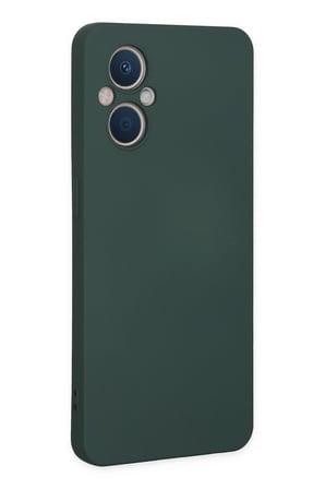 Newface Oppo Reno 7 Lite Kılıf Nano içi Kadife Silikon - Koyu Yeşil
