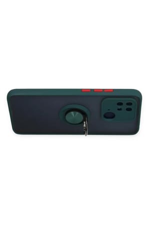 Newface Xiaomi Redmi 10C Kılıf Montreal Yüzüklü Silikon Kapak - Yeşil
