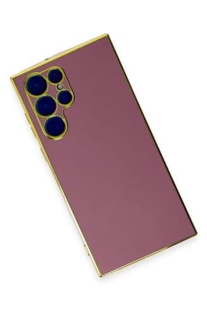 Newface Samsung Galaxy S22 Ultra Kılıf Volet Silikon - Kırmızı