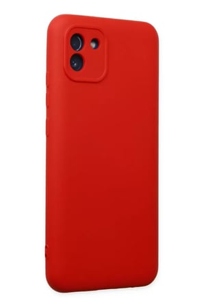 Newface Samsung Galaxy A03 Kılıf Nano içi Kadife Silikon - Kırmızı