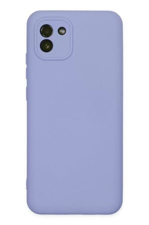 Newface Samsung Galaxy A03 Kılıf Nano içi Kadife Silikon - Lila