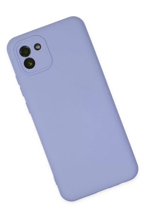 Newface Samsung Galaxy A03 Kılıf Nano içi Kadife Silikon - Lila