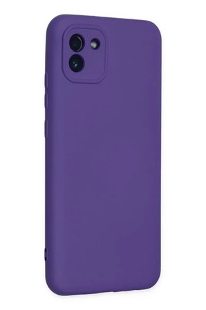 Newface Samsung Galaxy A03 Kılıf Nano içi Kadife Silikon - Mor