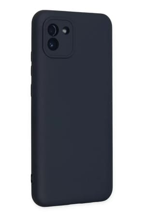 Newface Samsung Galaxy A03 Kılıf Nano içi Kadife Silikon - Lacivert