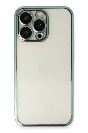 Newface Apple iPhone 14 Pro Max Kılıf Razer Lensli Silikon - Yeşil