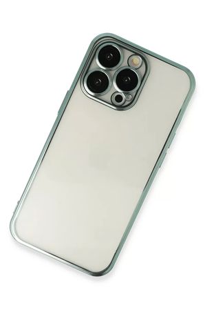 Newface Apple iPhone 14 Pro Max Kılıf Razer Lensli Silikon - Yeşil