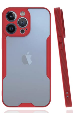 Newface Apple iPhone 14 Pro Kılıf Platin Silikon - Kırmızı