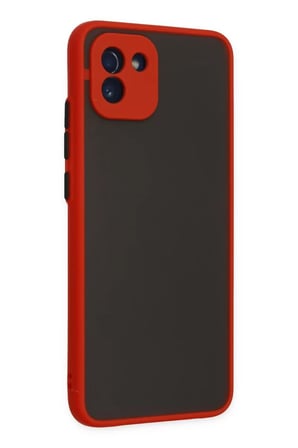 Newface Samsung Galaxy A03 Kılıf Montreal Silikon Kapak - Kırmızı