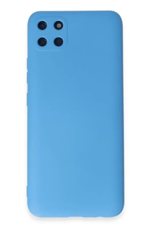Newface Realme C11 Kılıf Nano içi Kadife Silikon - Mavi