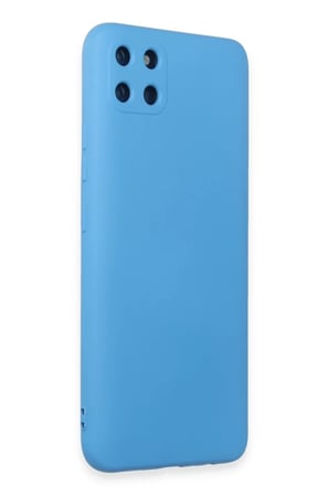 Newface Realme C11 Kılıf Nano içi Kadife Silikon - Mavi