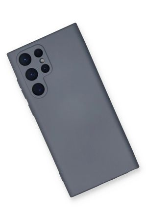 Newface Samsung Galaxy S23 Ultra Kılıf Nano içi Kadife Silikon - Gri