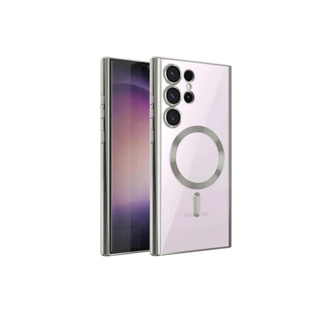 Newface Samsung Galaxy S23 Ultra Kılıf Kross Magneticsafe Kapak - Gümüş