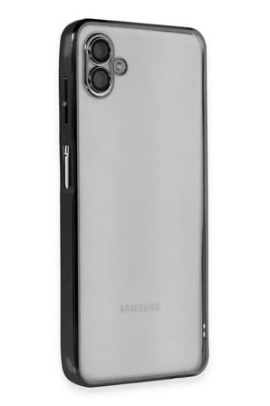 Newface Samsung Galaxy A04 Kılıf Razer Lensli Silikon - Siyah