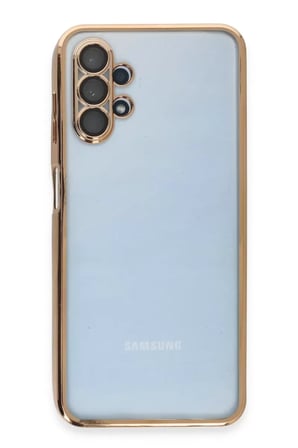 Newface Samsung Galaxy A13 4G Kılıf Razer Lensli Silikon - Gold