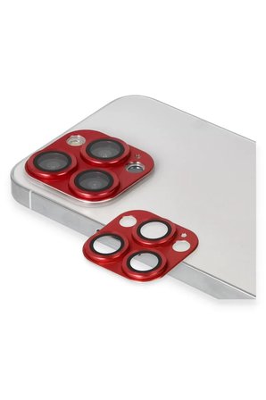 Newface Apple iPhone 13 Pro Max Pers Alüminyum Kamera Lens - Kırmızı