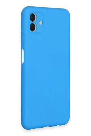 Newface Samsung Galaxy A04E Kılıf Nano içi Kadife Silikon - Mavi