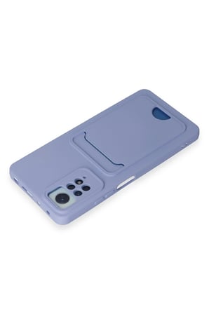 Newface Xiaomi Redmi Note 12 Pro 4G Kılıf Kelvin Kartvizitli Silikon - Lila