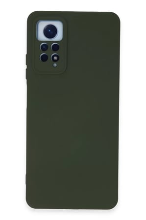 Newface Xiaomi Redmi Note 12 Pro 4G Kılıf Nano içi Kadife Silikon - Koyu Yeşil