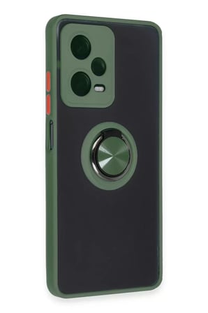 Newface Xiaomi Xiaomi Poco X5 Pro 5G Kılıf Montreal Yüzüklü Silikon Kapak - Yeşil
