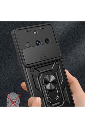 Newface Realme 11 Pro Kılıf Pars Lens Yüzüklü Silikon - Yeşil