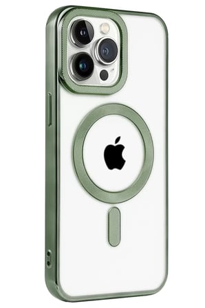 Newface Apple iPhone 14 Pro Max Kılıf Kronos Magsafe Kapak - Koyu Yeşil
