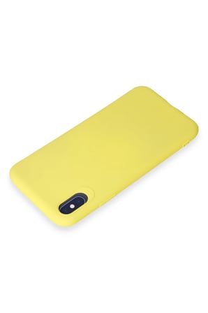 Newface iPhone X Kılıf First Silikon - Sarı