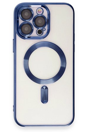 Newface iPhone 15 Pro Max Kılıf Kross Magneticsafe Kapak - Lacivert