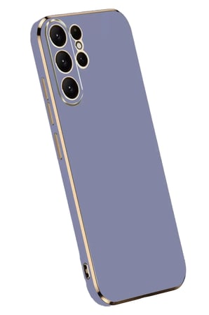 Newface Samsung Galaxy S24 Ultra Kılıf Volet Silikon - Mavi