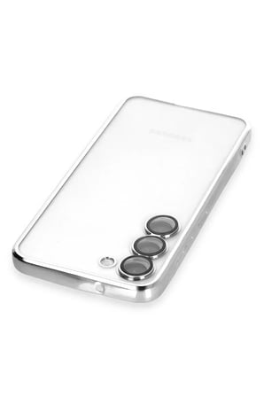 Newface Samsung Galaxy S24 Kılıf Razer Lensli Silikon - Gümüş