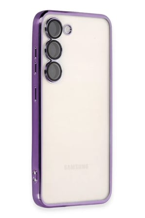 Newface Samsung Galaxy S24 Plus Kılıf Razer Lensli Silikon - Mor