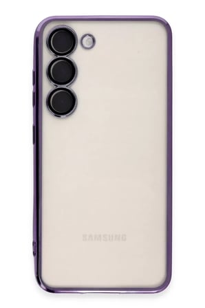 Newface Samsung Galaxy S24 Plus Kılıf Razer Lensli Silikon - Mor