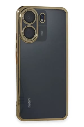 Newface Xiaomi Redmi 13C Kılıf Razer Lensli Silikon - Gold