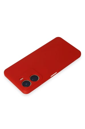 Newface Vivo Y16 Kılıf First Silikon - Kırmızı