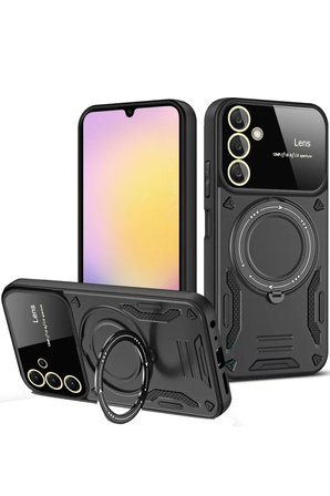 Newface Samsung Galaxy A05S Kılıf Joy Lens Standlı Kapak - Siyah