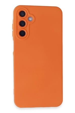 Newface Samsung Galaxy A15 4G Kılıf Nano içi Kadife Silikon - Turuncu