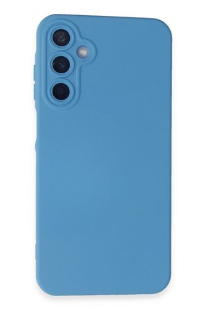 Newface Samsung Galaxy A55 5G Kılıf Nano içi Kadife Silikon - Mavi