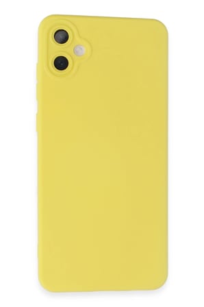 Newface Samsung Galaxy A05 Kılıf Nano içi Kadife Silikon - Sarı